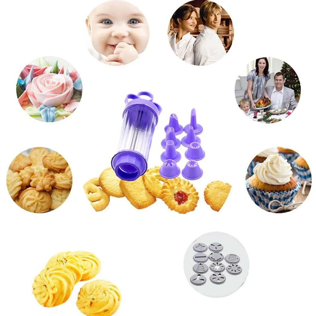 

Baking Tools Baking Decorator 19Pcs/Set Baking Cake Durable Purple Color