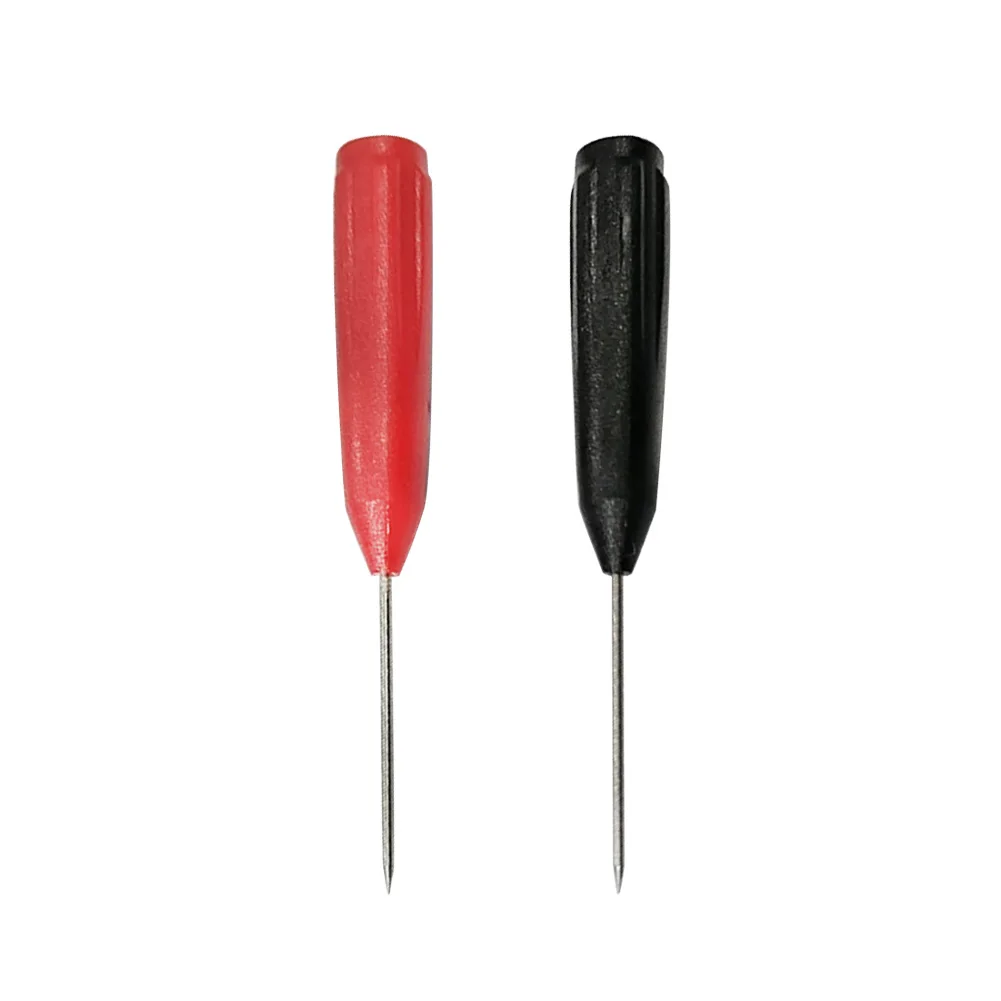 

2pcs Universal 2mm Insulation Piercing Needles Tip 60V 10A Non-destructive Multimeter Test Probes Diagnostic Tools Red + Black