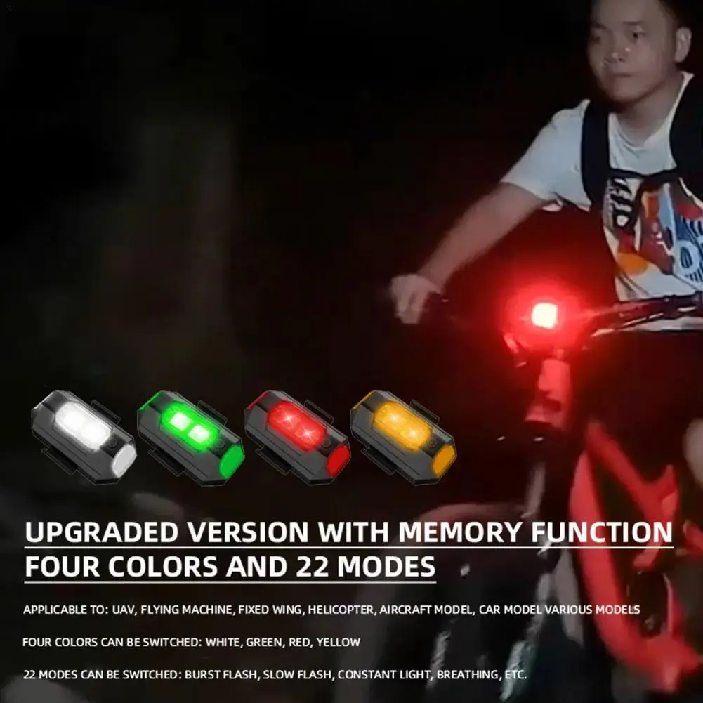 

Универсальная светодиодная сигнальная лампа для предотвращения столкновений, мини-сигнал, Дрон со стробоскопическим светом, 4 цвета, индикатор поворота для мотоцикла