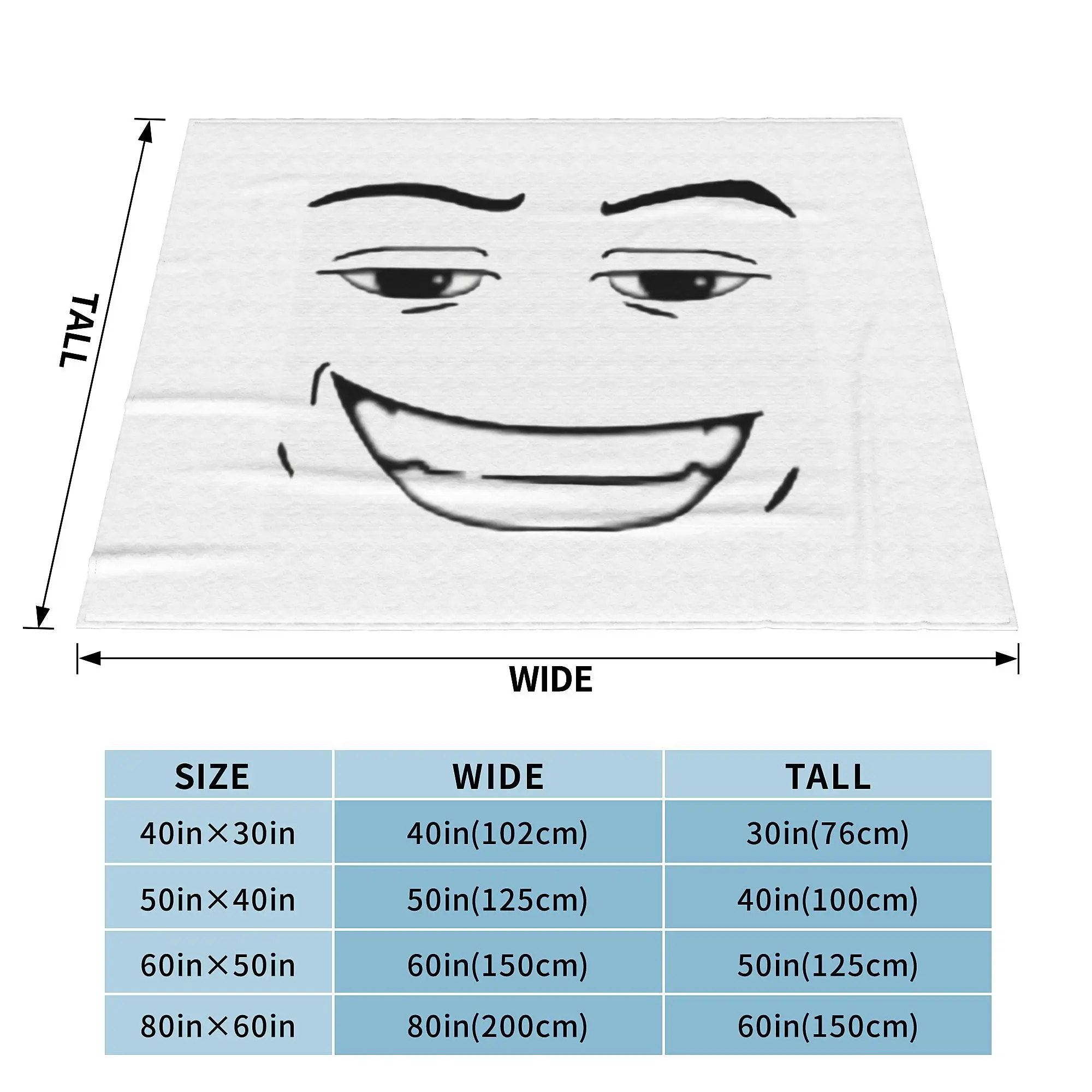Фланелевые одеяла Man Face Gaming Meme Robloxx забавное одеяло для кровати дивана 125*100 см