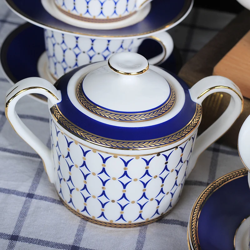 Недорогие европейские Роскошные Керамические Кофейные Наборы 11 шт. чайные чашки
