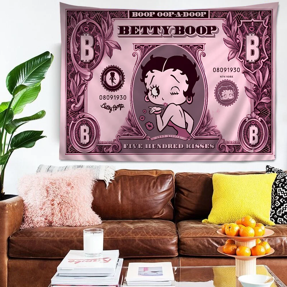 B-Bettys Boops Красочный гобелен Настенный богемный настенный Мандала Настенные листы