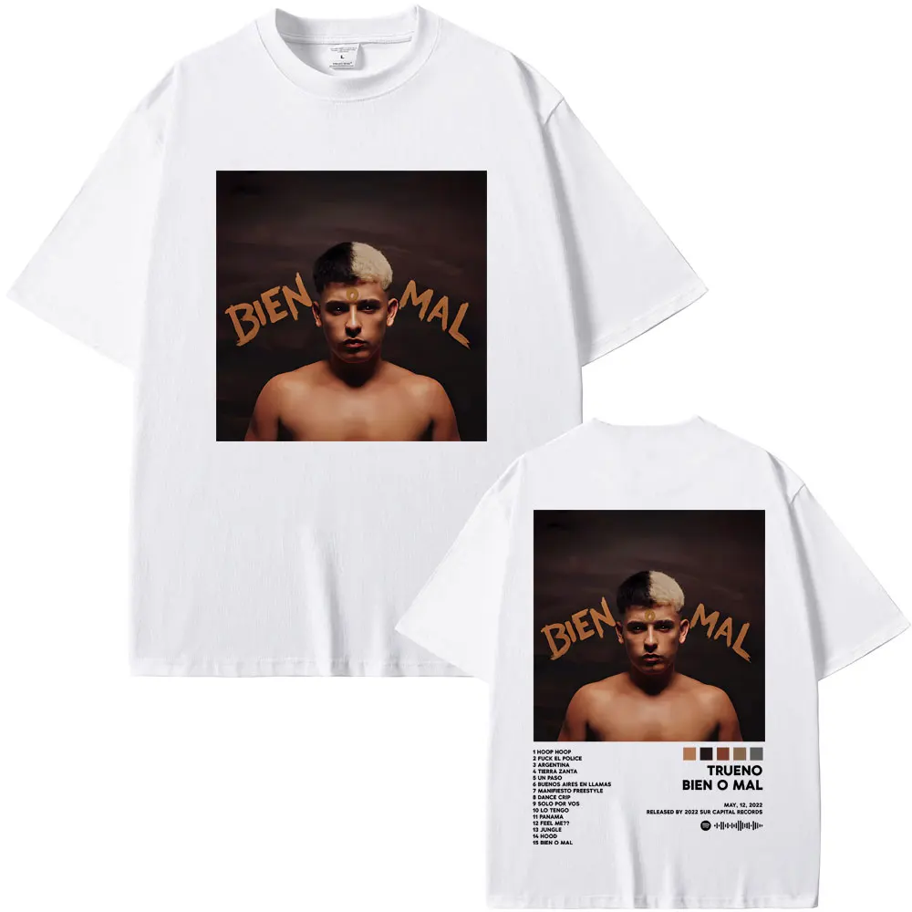 Лучший знаменитый рэпер Trueno BIEN O MAL Album Футболка с двусторонним принтом Мужчины