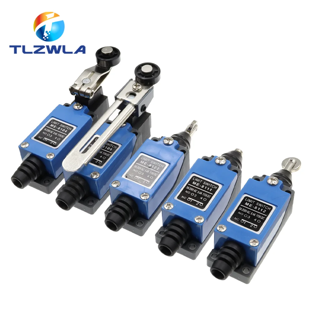 ME-8104 ME-8107 ME-8108 ME-8111 ME-8112 ME-8166 -8169 Limit Switch Rotary Adjustable Roller Lever Arm Travel AC250V NO NC