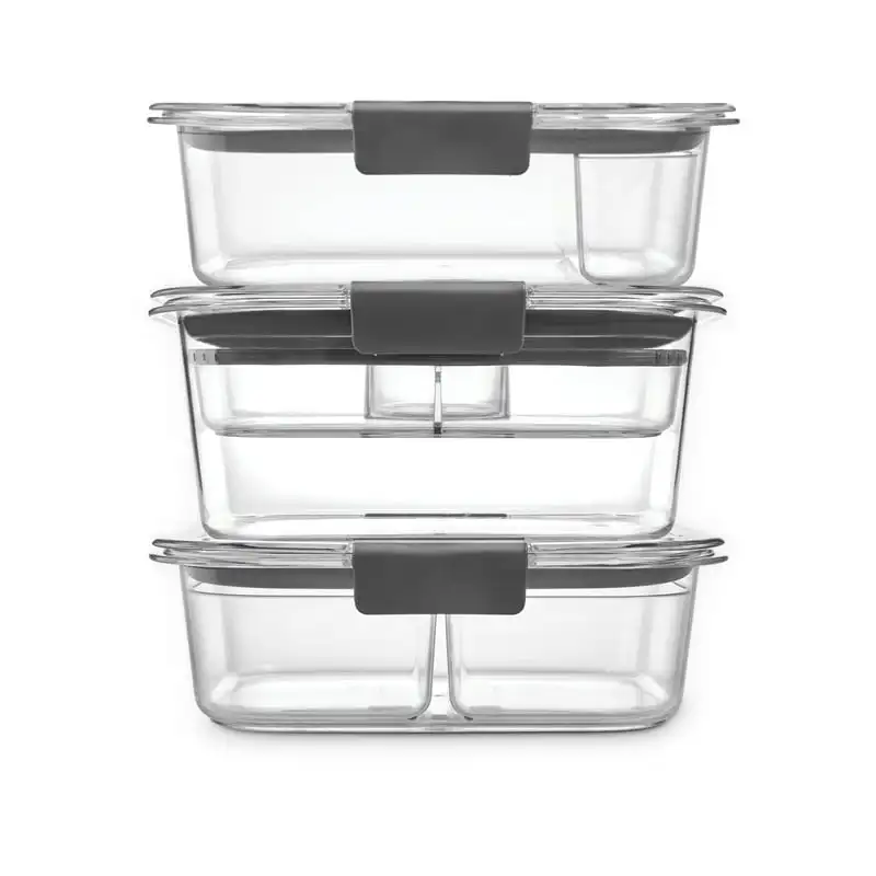 

Food Storage Containers, 12 Piece Sandwich and Salad Lunch Kit, Leak-Proof, BPA Free, Clear Tritan Plastic Sushi container Conta