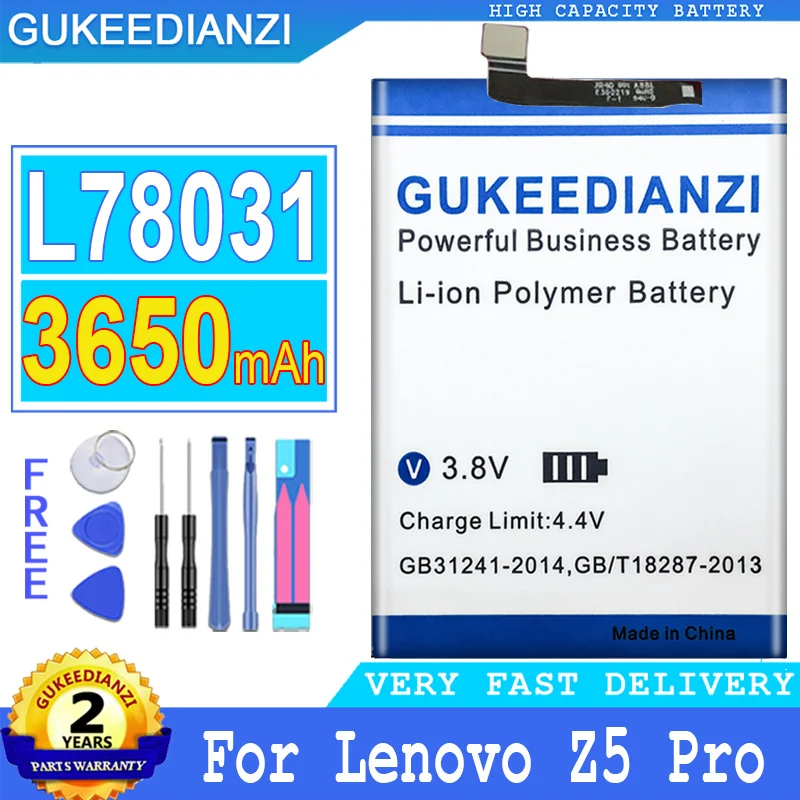 

Bateria 3650mAh High Capacity Battery L78031 L78032 For Lenovo Z5 Pro Z5Pro High Quality Battery