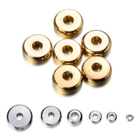2050pcs 3 10mm gold color stainless steel round flat crimp end bead end stopper spacer beads for diy jewelry making accessories