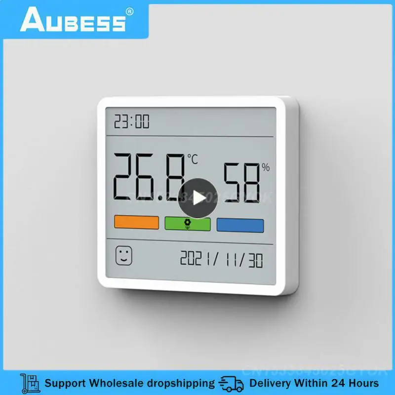 

1~6PCS Clock Function Gauge Weather Station Thermometer Hygrometer Wireless Lcd Digital Indoor Room Temperature Humidity