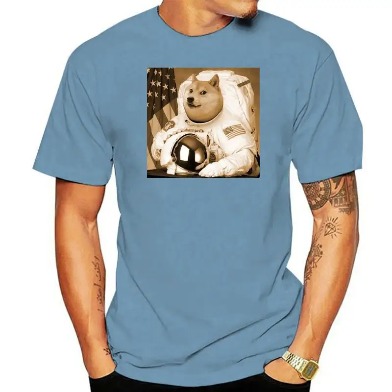 

Dogecoin Луна астронавт криптовалюты мемы деньги новые модные мужские футболки мужские повседневные футболки с коротким рукавом 100% хлопок