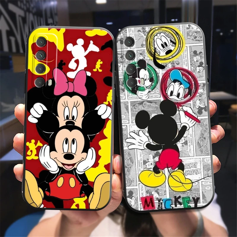 

Disney Mickey Mouse Phone Case For Huawei P Smart Z P20 P30 Honor 8X 9 9A 9X 10 10 Lite Soft Black Coque Funda Liquid Silicon