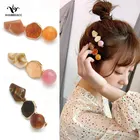 Заколка для волос XiaoboACC с мраморным узором для женщин, модная заколка для волос с утконосом для девушек, аксессуары для волос