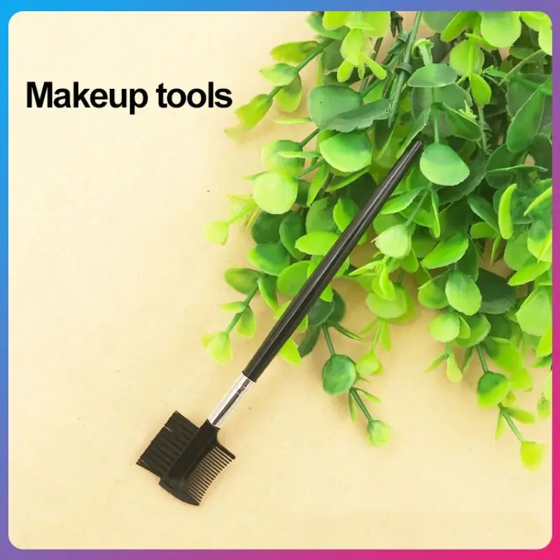 

1pc Eyelash Brush Black 2 In 1 Aid Dual Purpose Planting Finishing Grafting False Eyelashes Tools With Eyebrow Comb Accessories