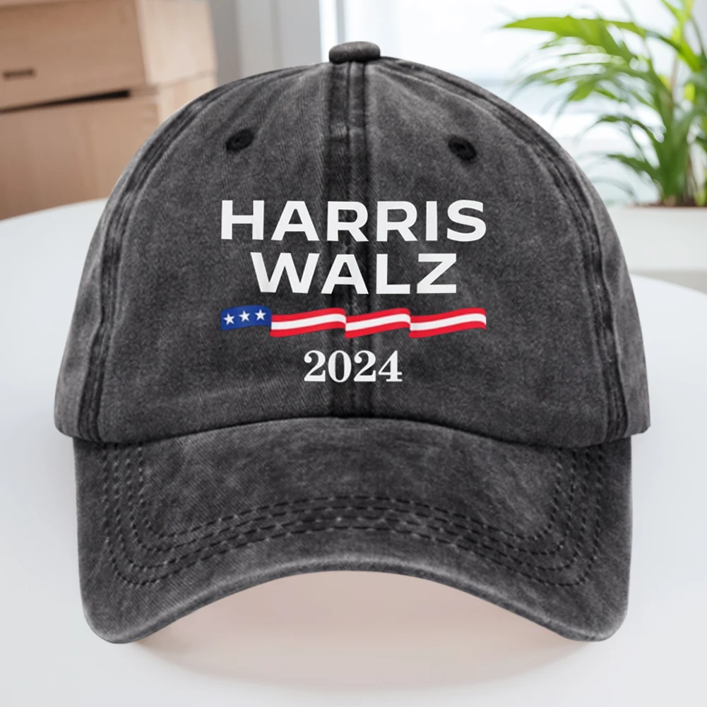 Бейсбольная кепка Harris Walz потертая хлопковая регулируемая бейсбольная 2024 модная