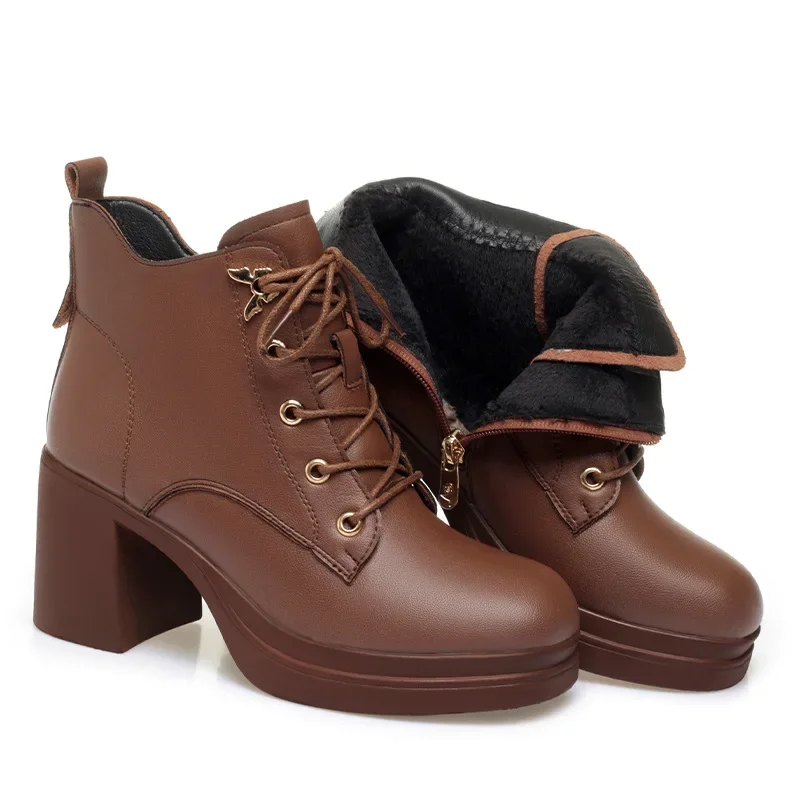 Модные удобные туфли на толстом блочном высоком каблуке 7 см женские