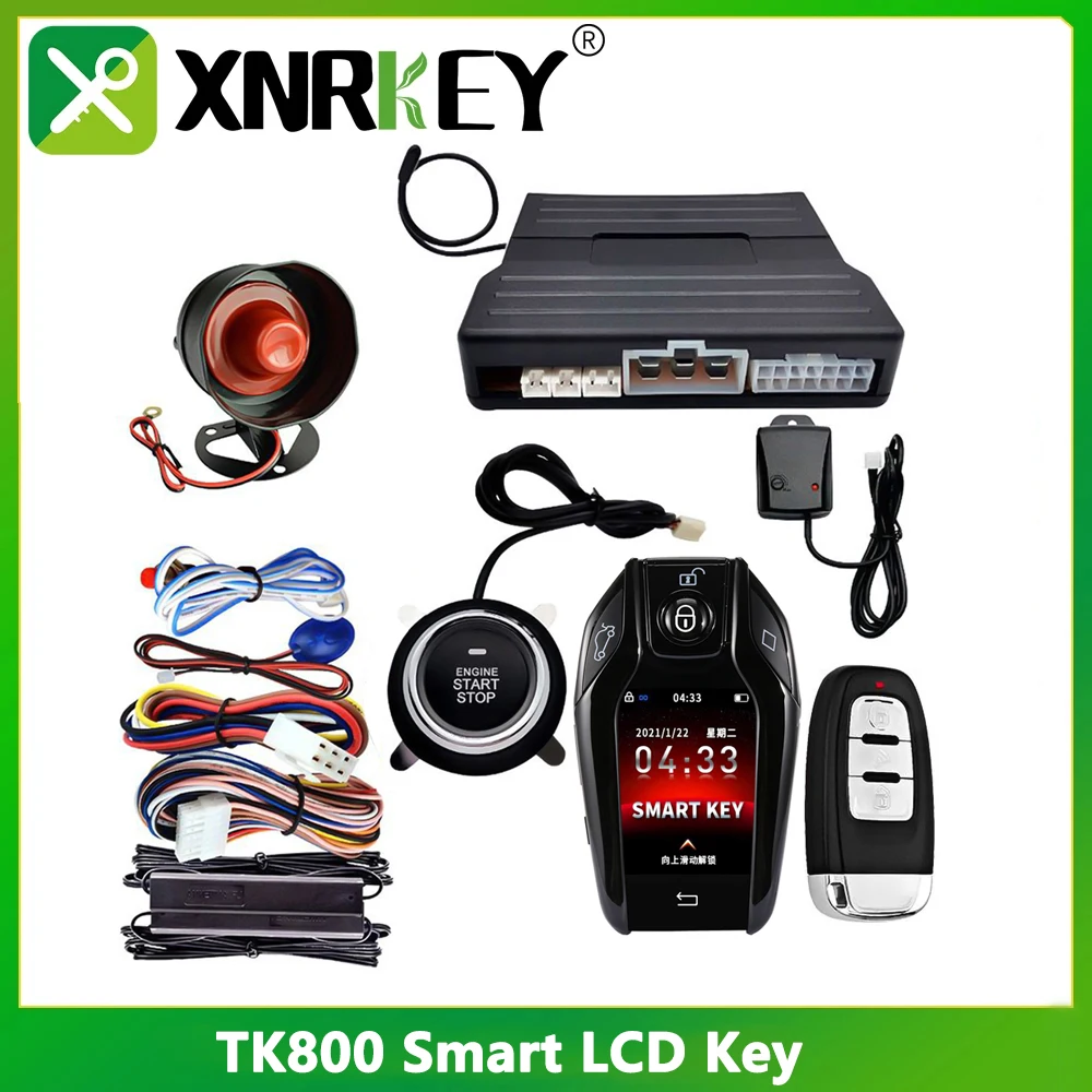 

Автомобильная сигнализация XRNKEYUniversal, система дистанционного запуска и остановки с центральным затвором и ЖК-экраном TK800