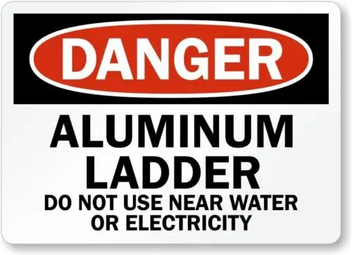 Металлический знак &quotLadder Osha Danger Weatherproof&quot