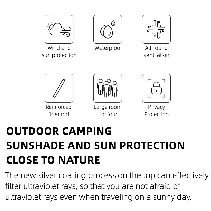Палатка Складная туристическая на 5-8 человек автоматическое быстрое открытие