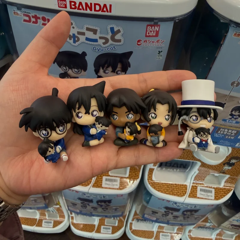 Фото Коллекционная фигурка Bandai Detective Conan Gashapon (сидячая), 4 см: Кайто Кид, Ран Мори, Хэйдзи Хаттори, Казуха Тояма – для фанатов аниме №3