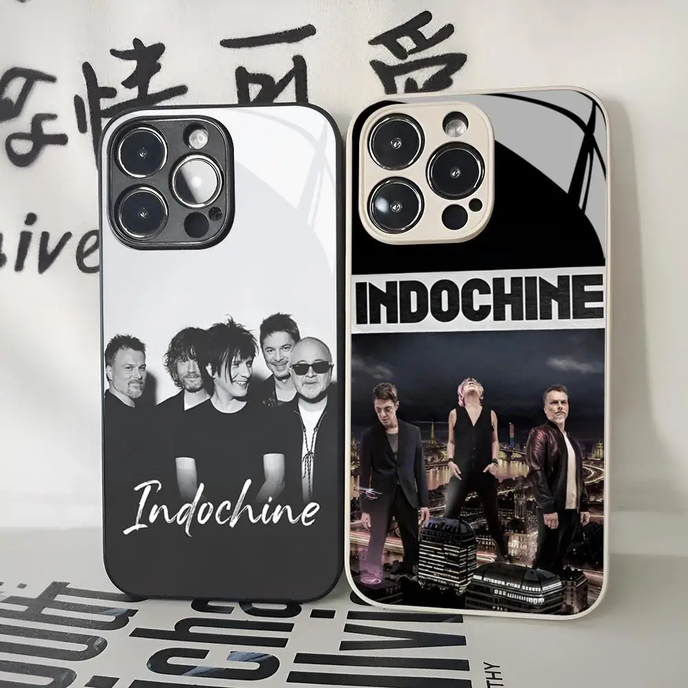 Чехол для телефона Best Of Indochine Band Iphone 16 15 14 12 11 13 Pro Max Mini X Xr Xs Se 8 стеклянная крышка Puls