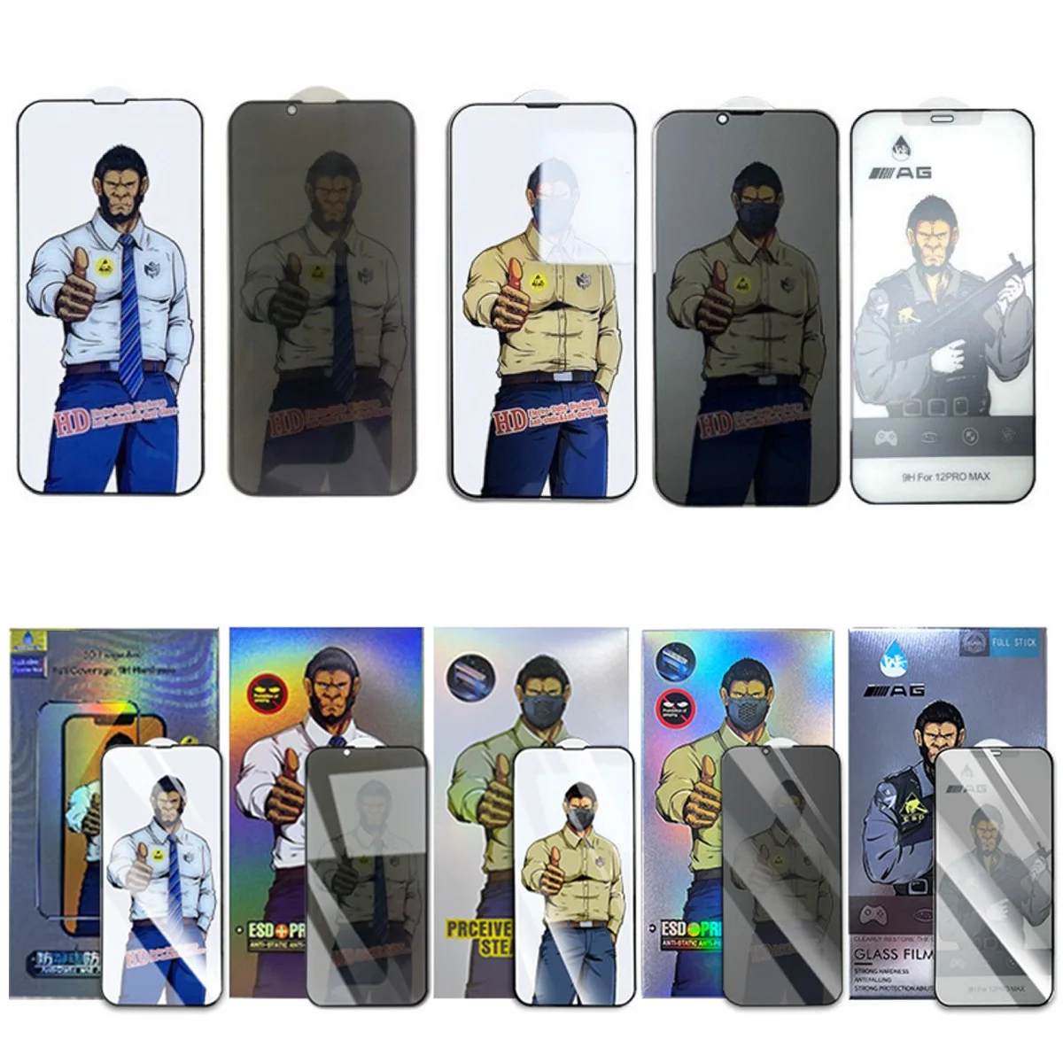 Big Curved AG Matte Privacy Dustproof HD ESD Tempered Film Screen Protector For iPhone x xr xs max 11 12 13 14 Pro max