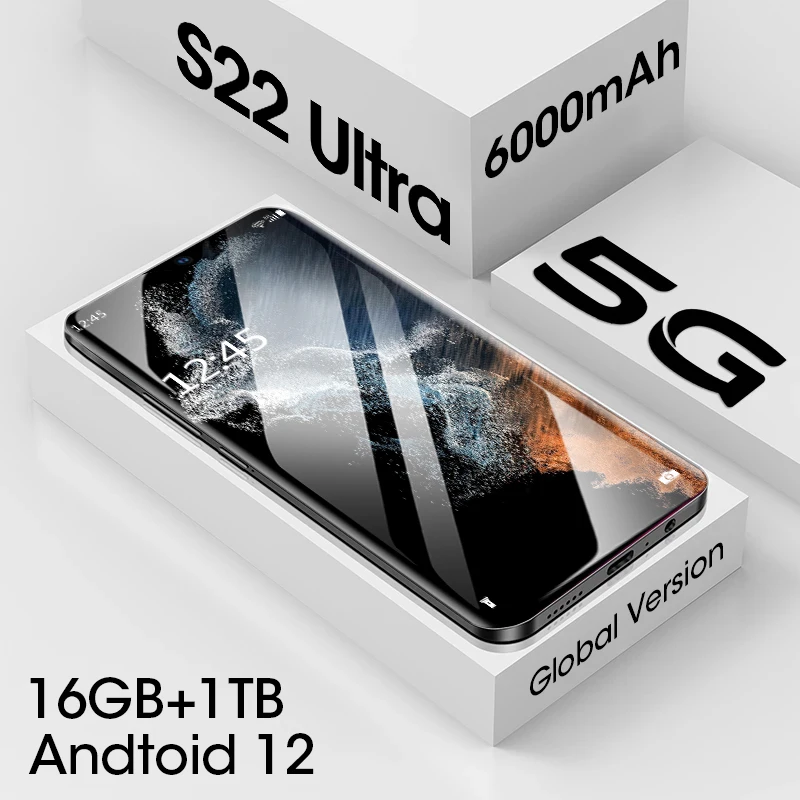 

Смартфон S22 Ultra, Android 12, 16 ГБ + 1 ТБ, Snapdragon 8 gen 1