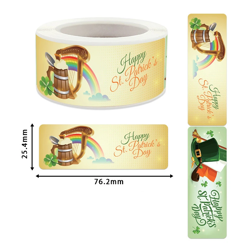 Этикетки ко Дню Святого Патрика наклейки для подарочной карты упаковки товары