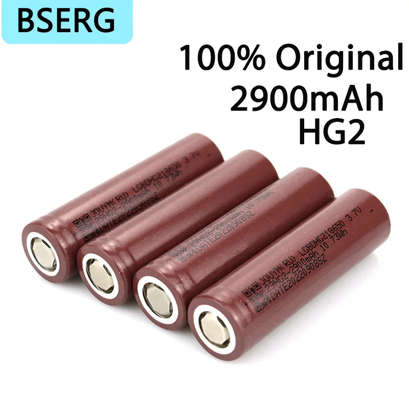 

BSERG HG2 100% Original 18650 Battery 2900mAh 3.7V Rechargeable Lithium-ion Batteries 30A Power Cell for Screwdriver