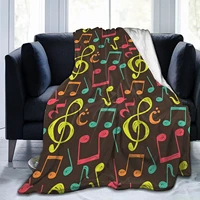 music note background fleece flannel throw blankets for couch bed sofa carcozy soft blanket throw for kids women adults