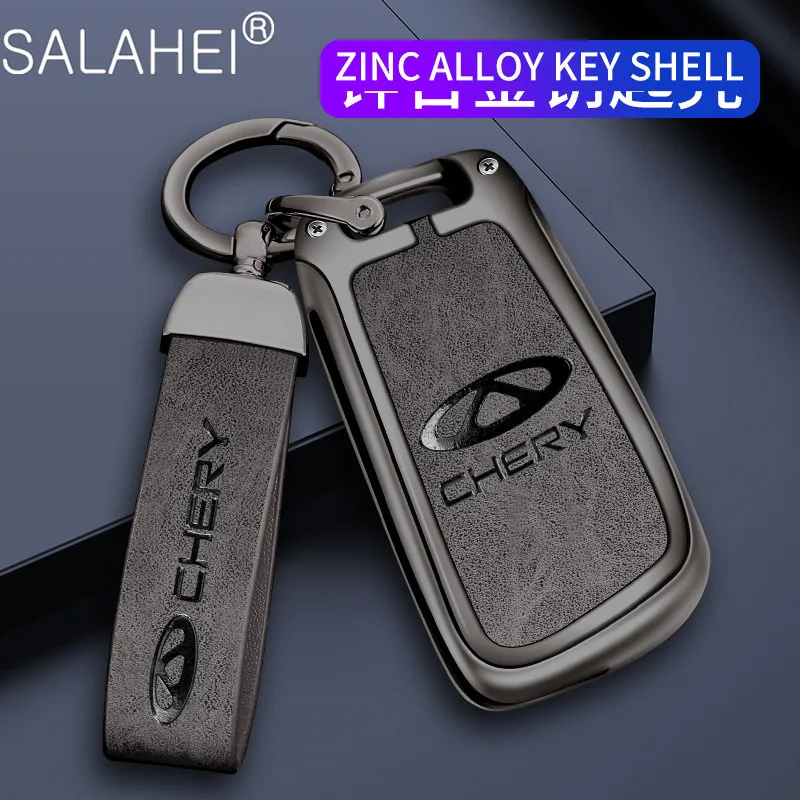 

Zinc Alloy Car Key Case Cover For Chery ARRIZO7 E3 E5 A3 A5 Tiggo 2 3 5 3X Fulwin2 Eastar 3 Buttons Keyless Keychain Accessories