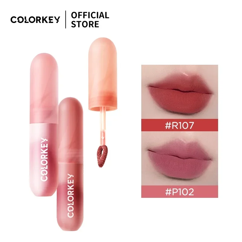 

Colorkey Mousse Lip Mud Matte Texture Lip Gloss Liquid Lipstick Non-Drying Lipstick Waterproof Long Lasting Red Lip Cosmetic