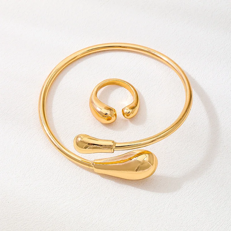 Комплект бижутерии из колье браслета и кольца KMVEXO цвета в ассортименте