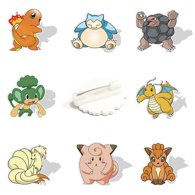 

Pokémon Charmander Charizard Ninetales Vulpix Jigglypuff Resin Pin Brooches Acrylic Badges Creative Decorate Jewelry BKM294