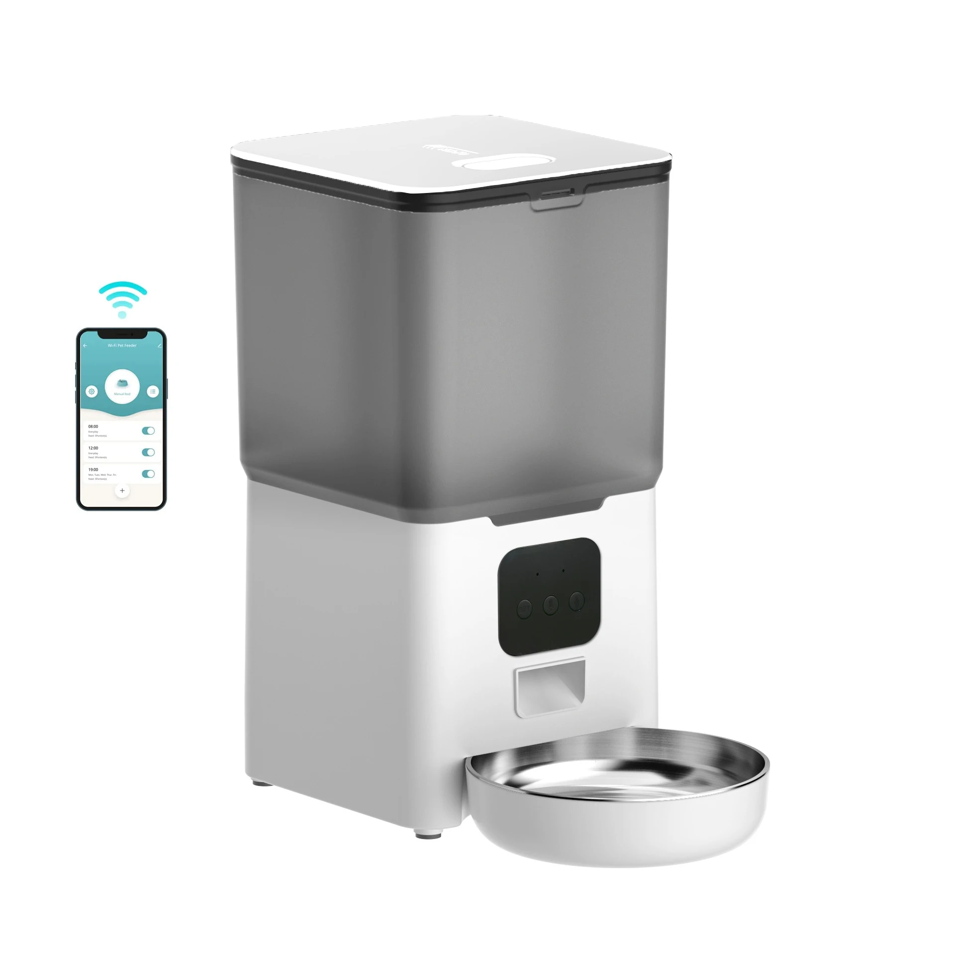 

Умная кормушка для домашних животных, 6 л, с поддержкой Wi-Fi, для кошек и собак, автоматический дозатор корма для собак с голосовым управлением