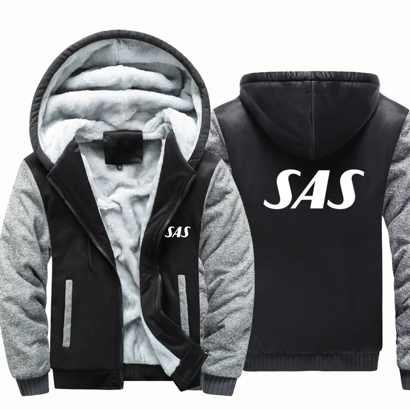 

Толстовка мужская из шерсти и флиса, свитшот с капюшоном в скандинавском стиле авиакомпании, худи, пальто, куртка на осень-зиму