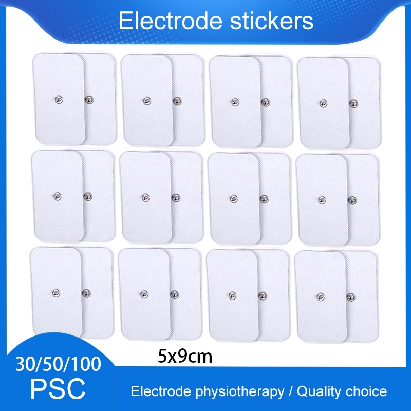 

30/50/100pcs 5*9cm Non Woven Replacement Self Adhesive PadsDigital Electric Muscle Stimulator Machine Massage Patch