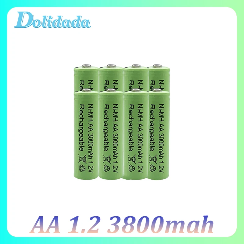 

AA 1.2v 3000mah Rechargeable Precharged Ni-MH Batteries for Kids Toy Camera Microphone Power Tools Multipurpose AA Batteries