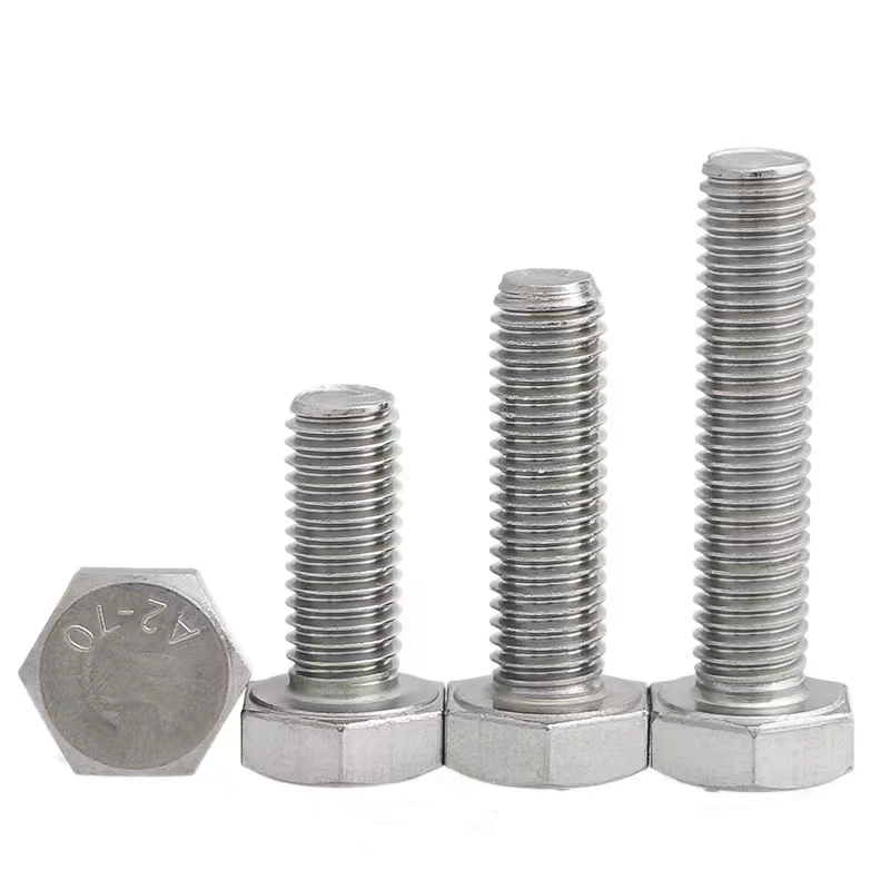 M14M16 External Hexagon Head Screws Full Thread Bolts Nails Set Tornillos Stainless Steel Mechanical DIN933 ISO4017 Lock Fixing images - 1