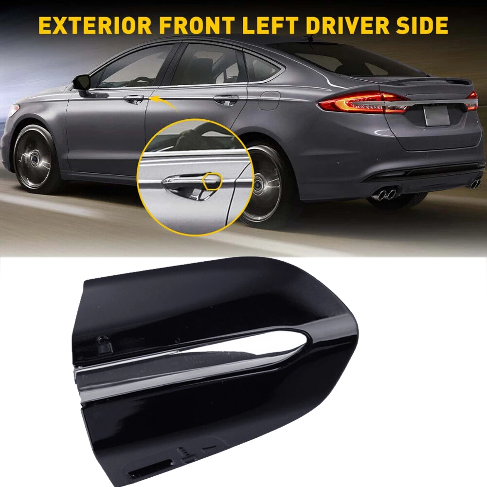 

Car Front Left Door Handle Lock Bezel Cover Cap For Ford Fusion For Ford Edge 2015-2020 Plastic Black Replacement Car Accessory