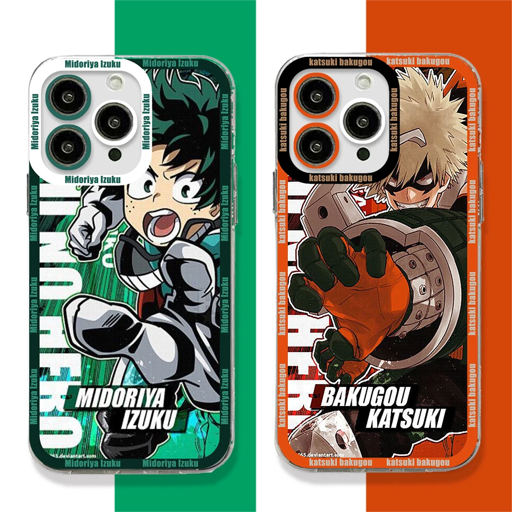 

My Hero Academia Katsuki Bakugo BNHA Transparent Phone Case For Xiaomi Mi 13 10 lite 11i Poco M4 F3 MIX 3 Pro Ultra 5G 4G Cover