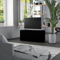 tv media television entertainment stands cabinet table black 31 5x13 4x14 1 chipboard