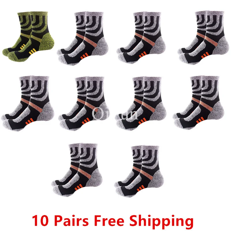 

10 Pairs/lot Winter Men Socks Thickened Terry Sweat-absorb Sports Socks Running Basketball Sock Seamless Sleeping Socks Mid-tube