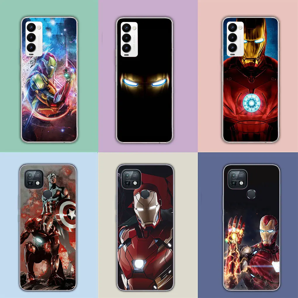 Мягкий чехол с героем Marvel Железный человек для Motorola Moto Edge 40 Pro 30 neo 20 One Fusion G200 E22 E40 E30