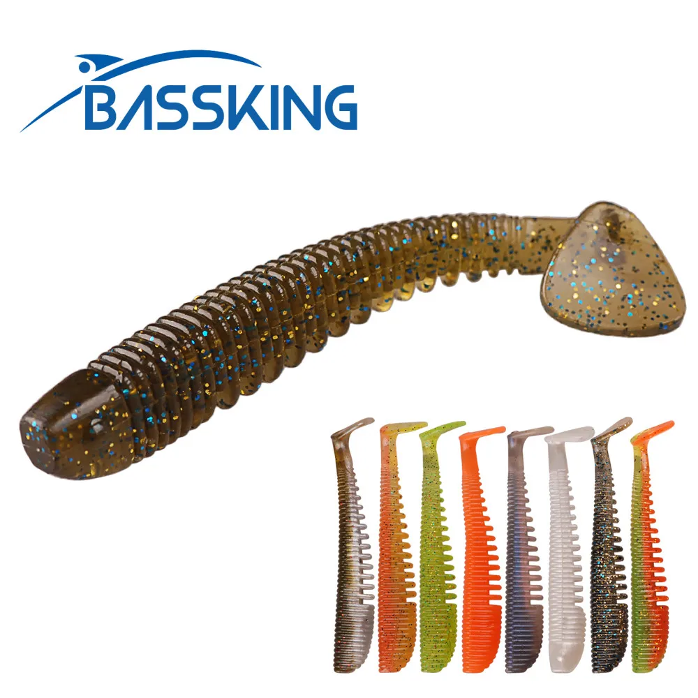 

BASSKING 8Pcs Soft Bait 85mm4.8g T-tail Fishing Lure Isca Artificial Para Pesca Silicone Bait Leurre Peche Swimbait Bass Wobbler
