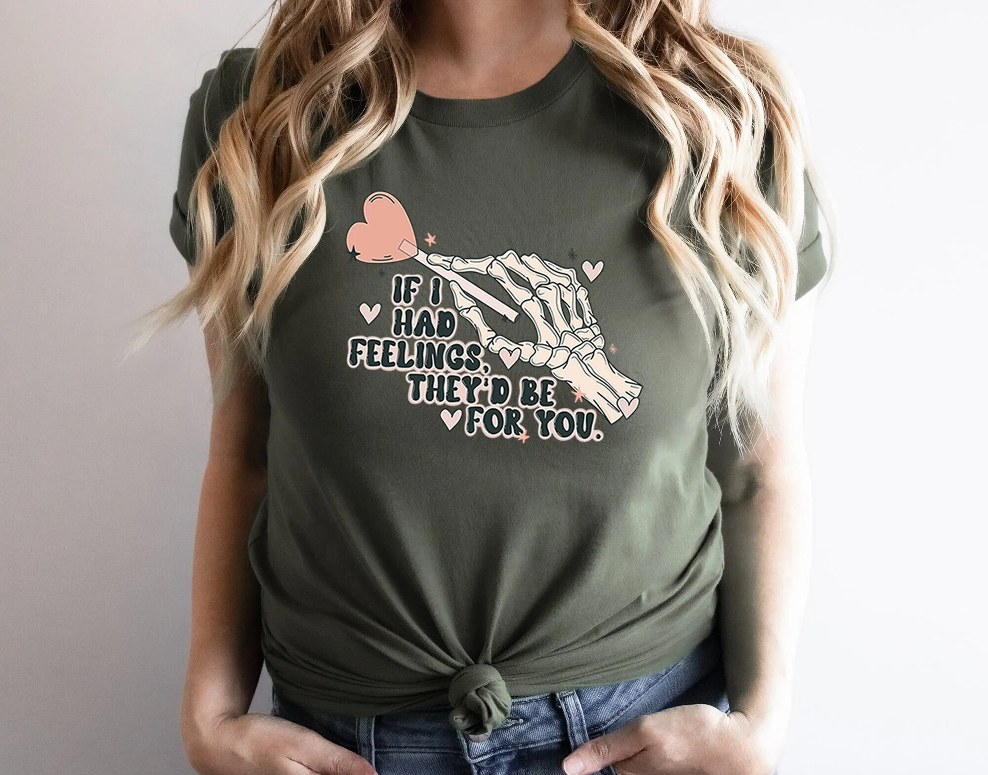 Если я бы чувствует себя Theyɽ Be For You Пот Футболка Скелет Руки День Святого