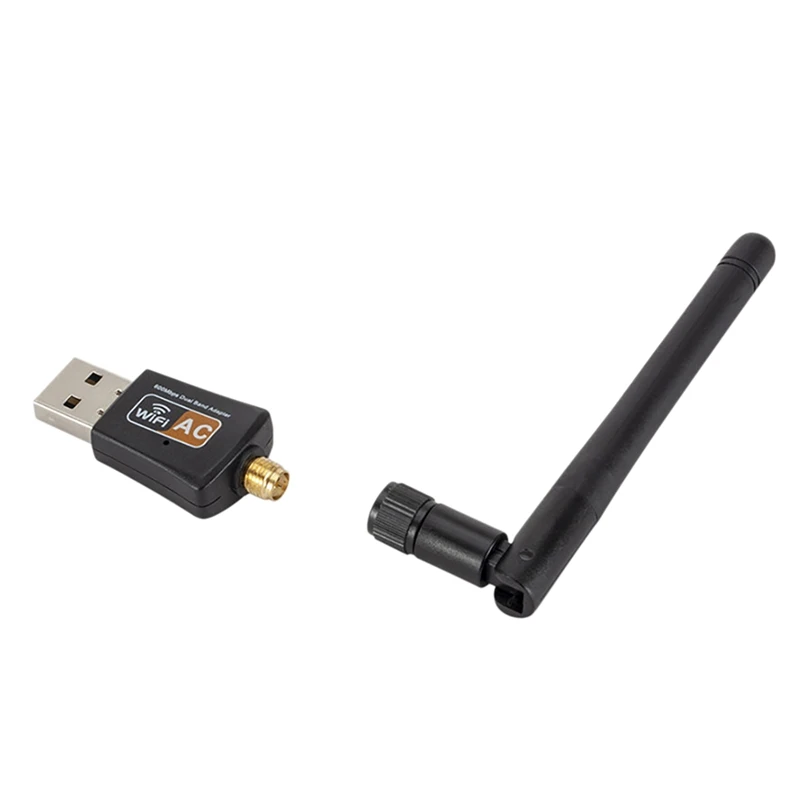 

USB Wireless Network Card Realtek 8811CU 600Mbps 2.4G+5G Dual-Band Wireless Network Card Wifi Receiver+External Antenna