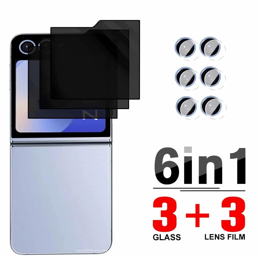 6 в 1 защитный стеклянный чехол для Samsung Galaxy Z Flip6 5G закаленное защитное стекло Samsun