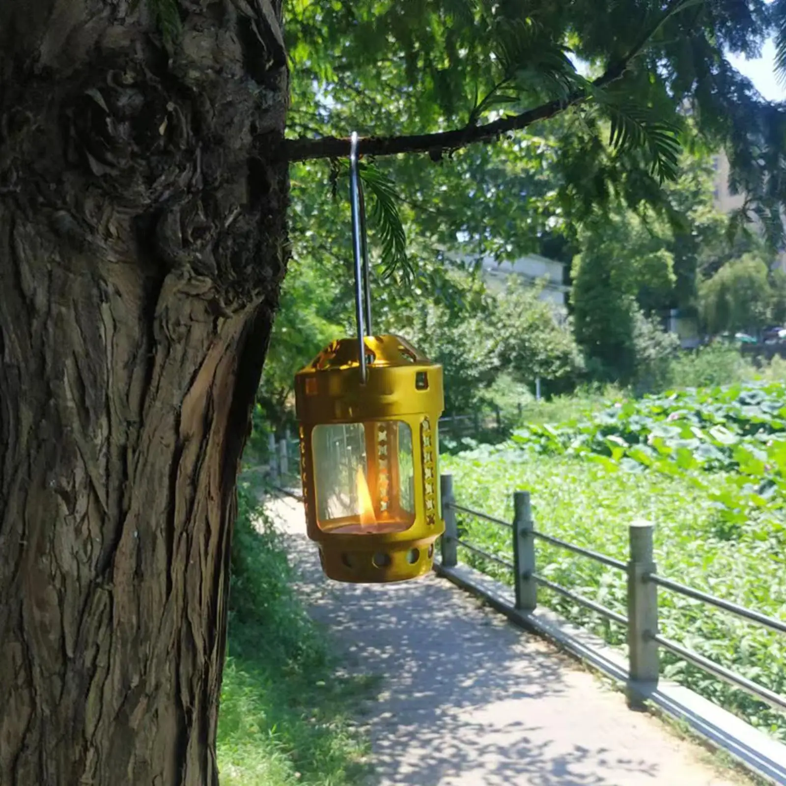 Hanging Lantern Ornaments Metal Candle Burner Candle Holder For Fishing Outdoor Angling Party Events
