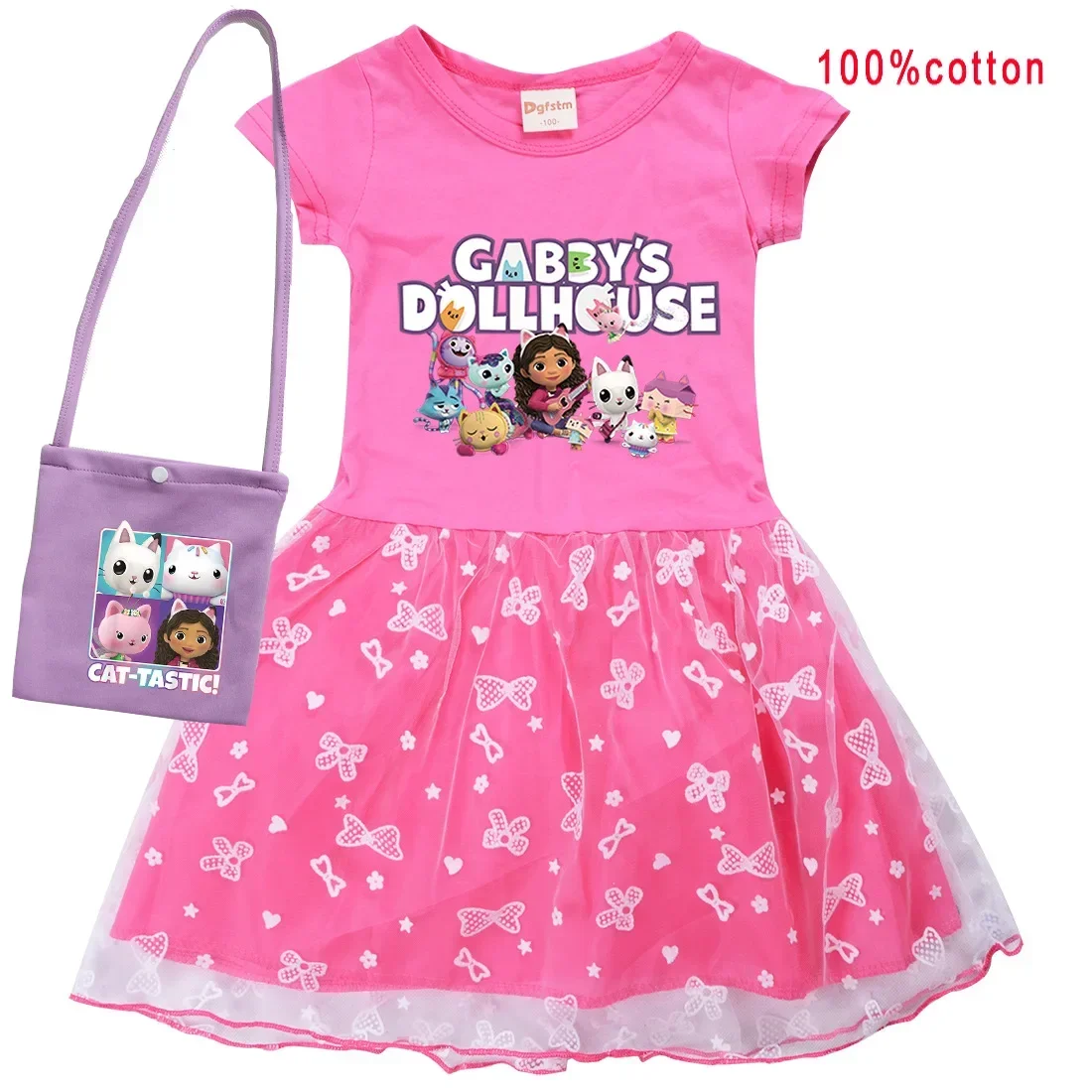 Одежда Gabbys Dollhause платья принцессы с короткими рукавами для маленьких девочек и