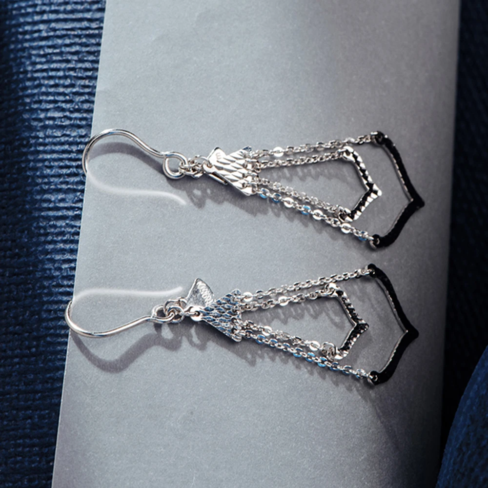 Настоящие твердые женские висячие серьги Pt950 Platinum 950 2 6-2 7 г