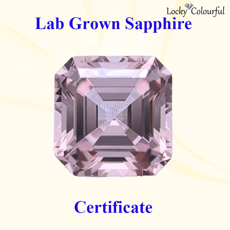 Выращенный в лаборатории сапфир Морган Розовый Ашера огранки VVS1 Подвески бусины